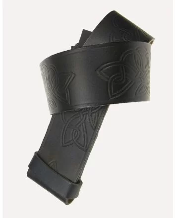 Gothic Design Black Leather Highland Belt