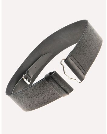 Unlined Black Leather Belt