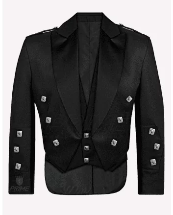 Black Prince Charlie Jacket with Waistcoat