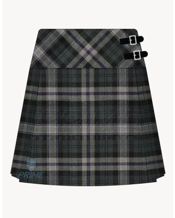 Black Scottish National Tartan Kilt For Women