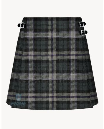 Black Scottish National Tartan Kilt For Women