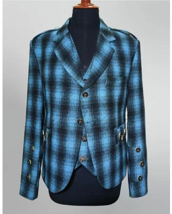Blue Argyll Kilt Jacket with Waistcoat