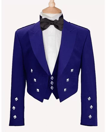 Blue Prince Charlie Kilt Jacket with Waistcoat