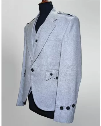 Grey Argyle Kilt Jacket