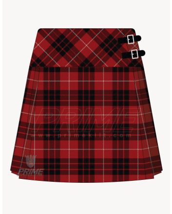 Munro Black and Red Tartan Kilt For Women