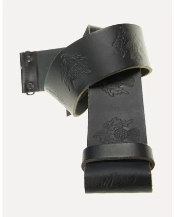 Thistle Design Leather Kilt Belt