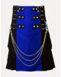 blue and black hybrid kilt