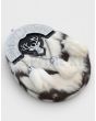 Black and White Full Dress Rabbit Fur Sporran