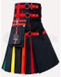 Black Kilt with Rainbow Pleats
