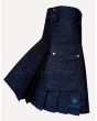 blue denim utility kilt