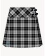 Erskine Black and White Tartan Kilt For Women