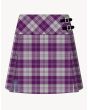Erskine Purple and White Tartan Kilt For Women