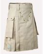 Khaki Classic Cotton Utility Kilt