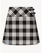 Macfarlane Black and White Tartan Kilt for Women