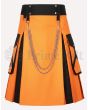 Orange and Black Kilt