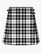 Scott Black and White Tartan Kilt For Women