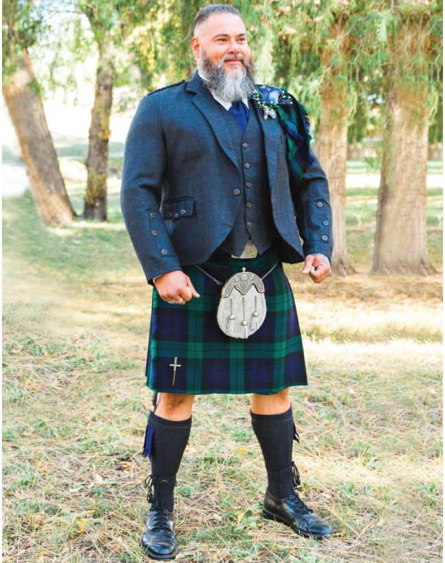 Black Watch Argyll Kilt Outfit for Wedding