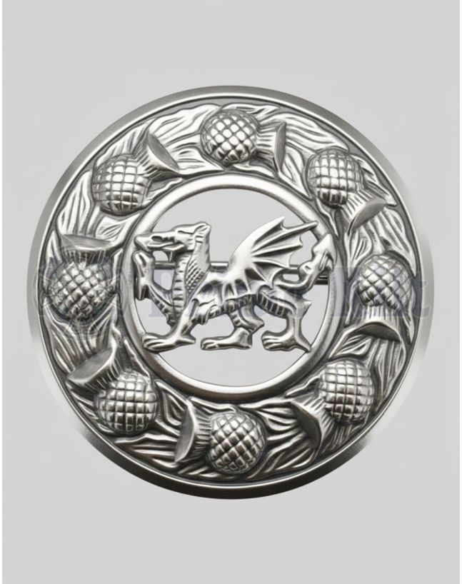 Silver Dragon Brooch