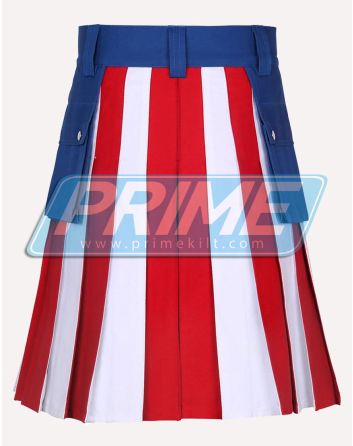 American Chevron Pattern Flag Hybrid Utility Kilt
