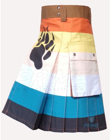 Bear Men Flag Paw Hybrid Utility Kilt