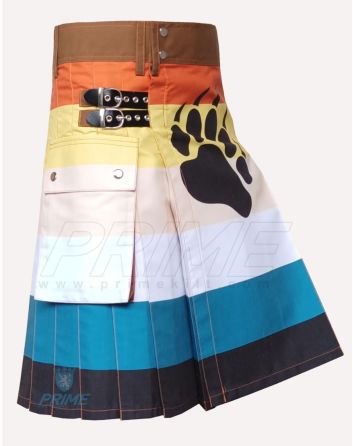 Bear Men Flag Paw Hybrid Utility Kilt