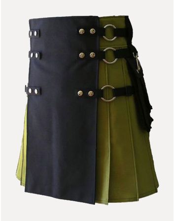 Black And Green Hybrid Kilt