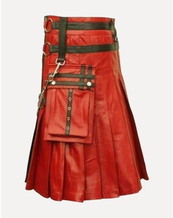 black and red gothic hybrid kilt