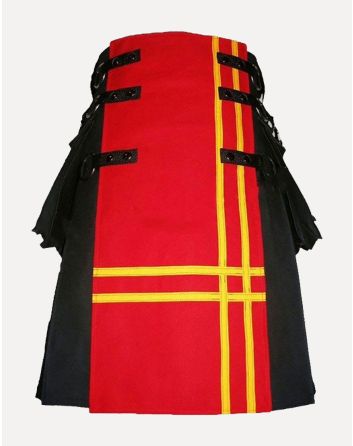 Red And Black Hybrid Kilt
