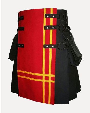 Red And Black Hybrid Kilt