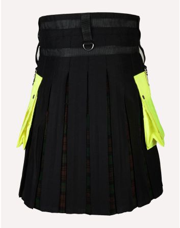 Black and Navy Blue Canvas Hybrid Utility Kilt