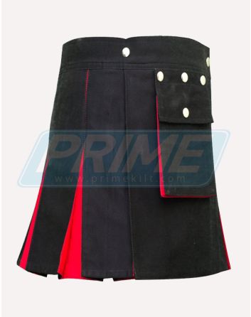 Black And Red Hybrid Utility Kilt 