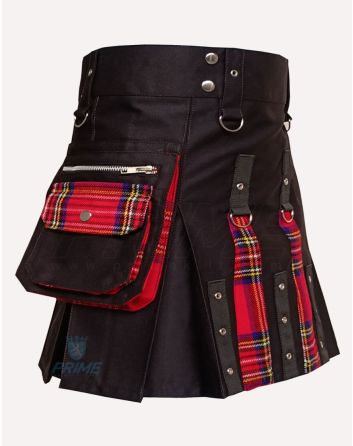 Black Box Plaited Utility Fashion Kilt for Women