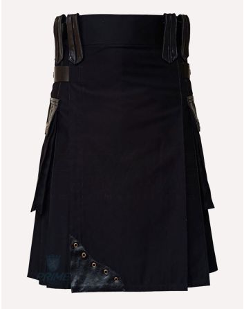 Black Deluxe Utility Hybrid Kilt