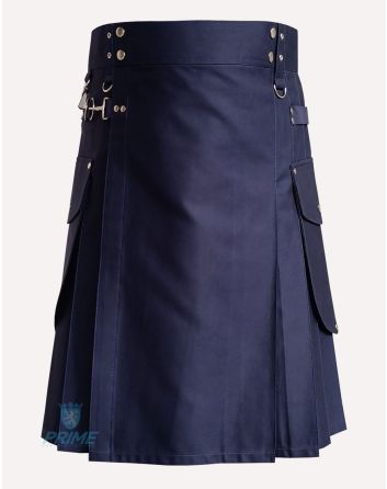 Black Fashion Utility Kilt