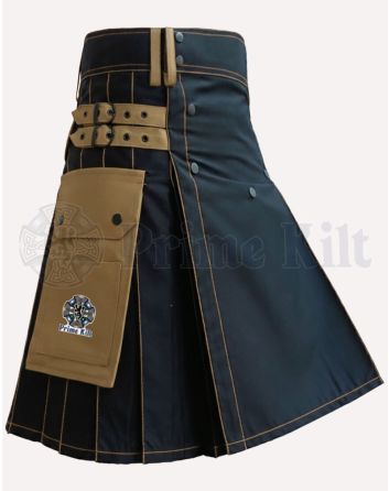 Black Hybrid Kilt