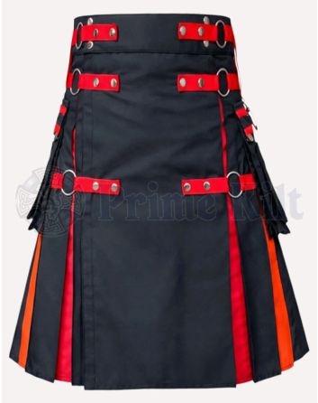 Black Kilt with Rainbow Pleats