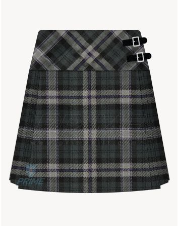 Black Scottish National Tartan Kilt For Women