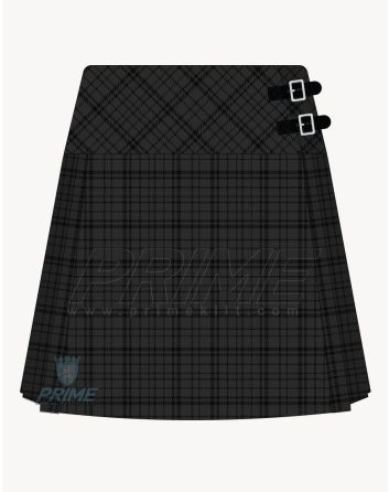 Black Shadow Tartan Kilt for Women