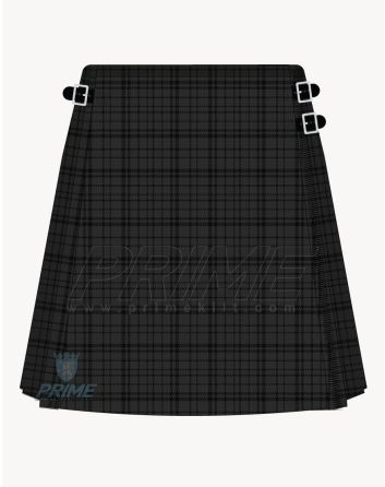 Black Shadow Tartan Kilt for Women