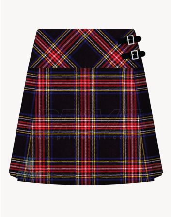 Black Stewart Tartan Kilt for Women