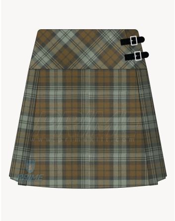 Black Watch Weathered Tartan Kilt for Women