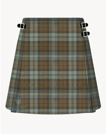 Black Watch Weathered Tartan Kilt for Women