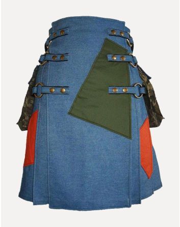 Blue Jean Denim Hybrid Kilt