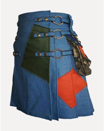 Blue Jean Denim Hybrid Kilt