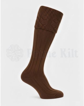 brown kilt socks