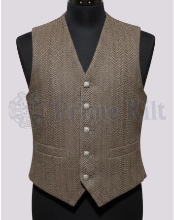 Brown Tweed Kilt Jacket
