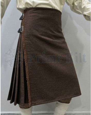 brown wool kilt
