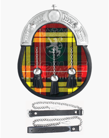 Black Stewart Tartan Sporran