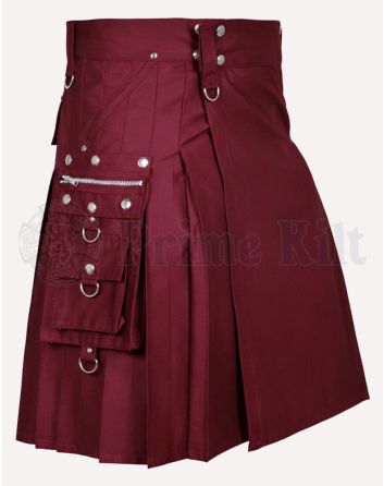Burgundy Kilt