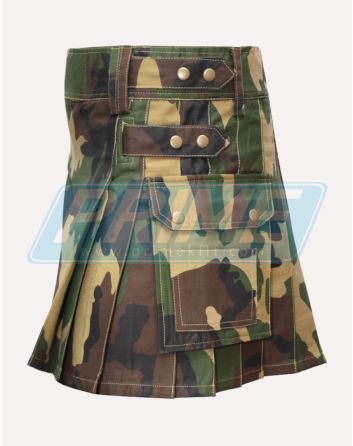 Camouflage Women Utility Kilt